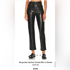 Agolde Recycled Leather Fitted 90’s Pant